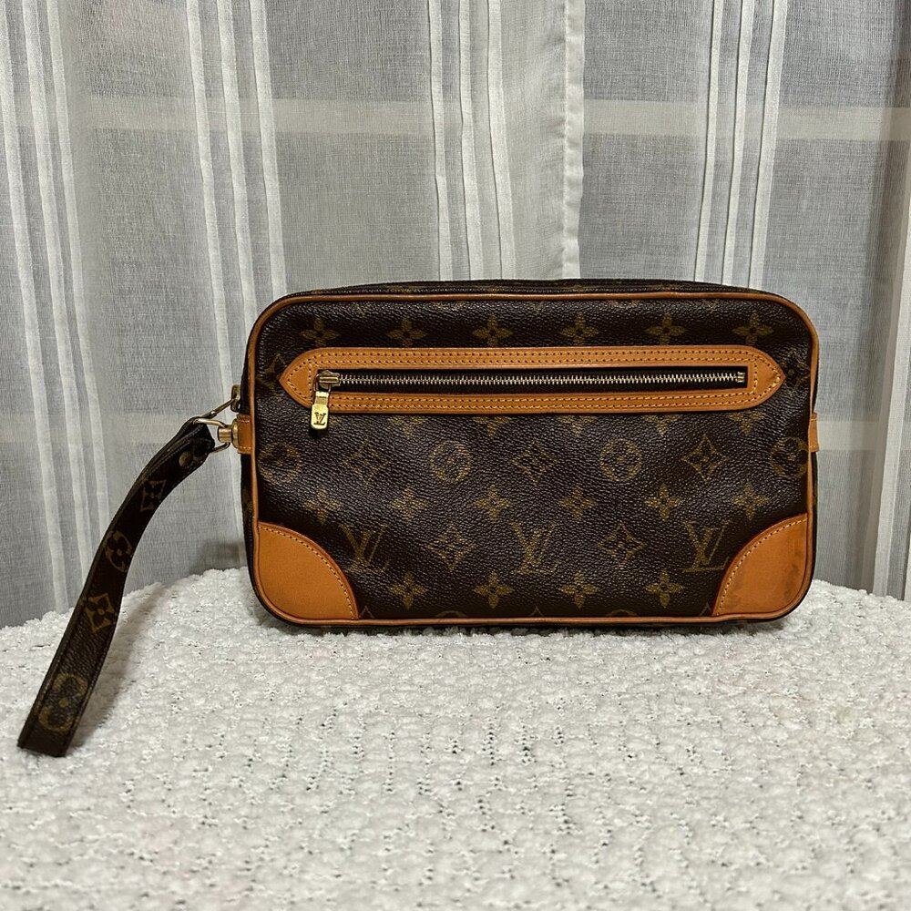 LOUIS VUITTON Monogram Pochette Marly Dragonne 26